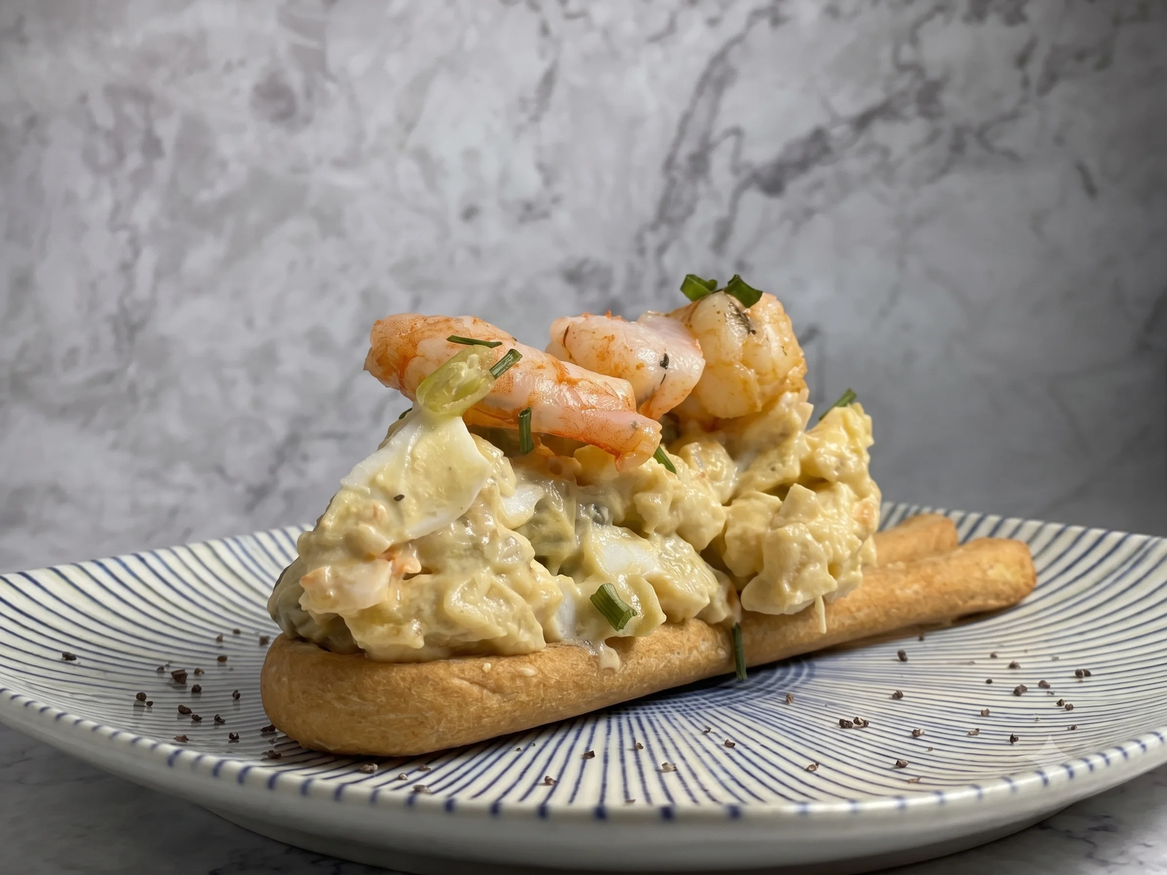 Regaña ensaladilla de gambas